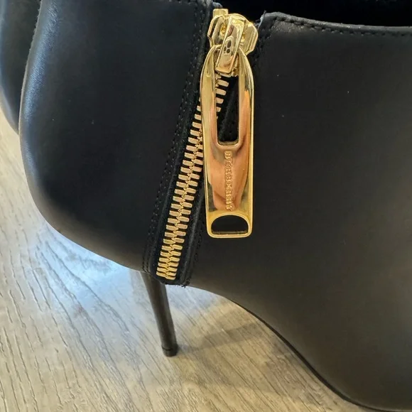 Burberry Black Peep-Toe Ankle Boots - Picture 5 of 11